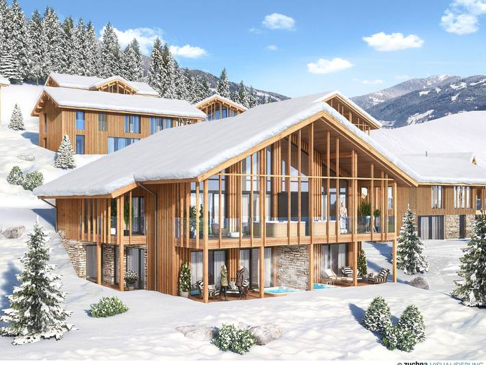 Chalet für 8 Personen, mit Sauna und Terrasse in Haus