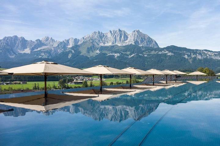 Ferienwohnung für 4 Personen, mit Garten und Ausblick sowie Pool und Sauna, mit Haustier in Oberndorf in Tirol - 3