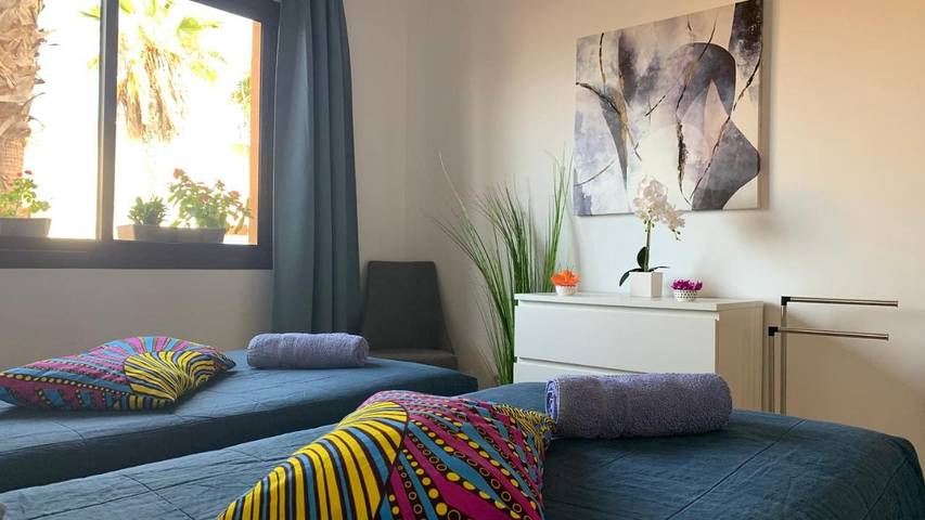 Chambre d’hôte pour 2 personnes, avec terrasse et vue ainsi que jardin et piscine à Corralejo - 4