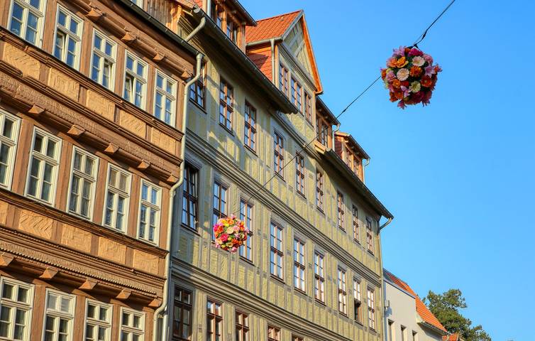 Ferienwohnung für 6 Personen, mit Terrasse und Sauna, kinderfreundlich in Quedlinburg