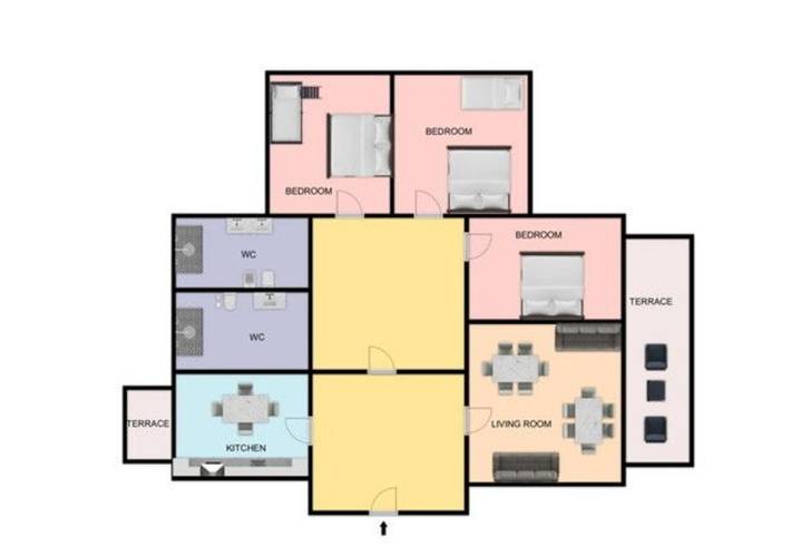 Gîte pour 8 personnes, avec terrasse à Cattolica - 4