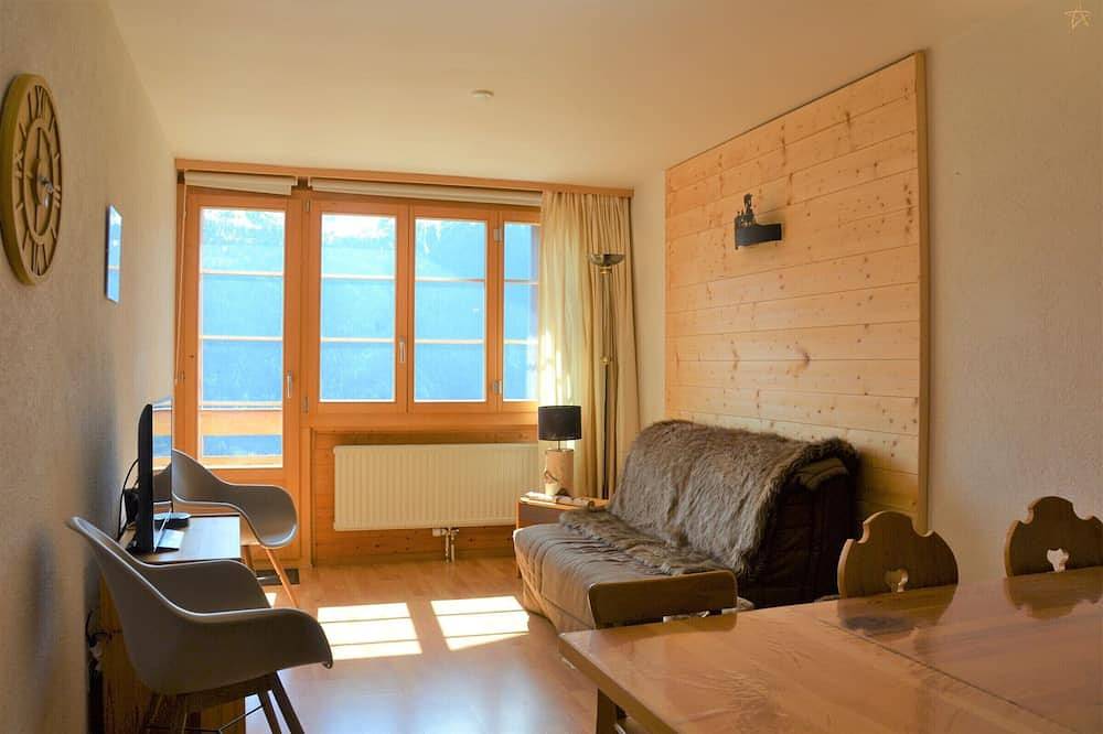 Ganze Wohnung, Aussen : Wohnung für 4 Personen im 2. Stock, Balkon -Innen : 45 qm, Wohnraum mit Essecke -Zimmer : 1 in Saint Luc, Anniviers