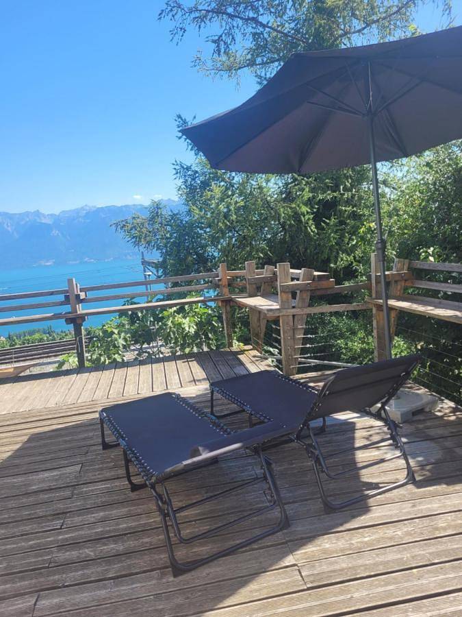 Gîte pour 4 personnes, avec Balcon et Terrasse ainsi que Vue sur le lac et Vue dans Grandvaux - 2