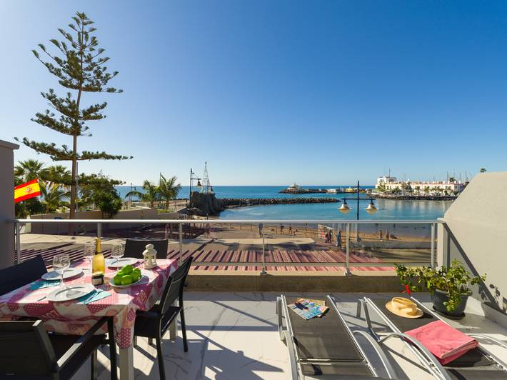 Feriehus for 3 personer, med Terrasse i Puerto de Mogán