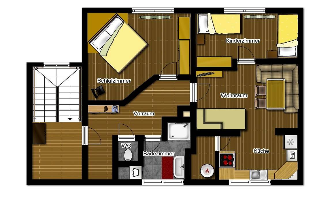 Ferienhaus Elisabeth Wohnung Nr. 2 in Salzkammergut-Berge, Rußbach am Paß Gschütt