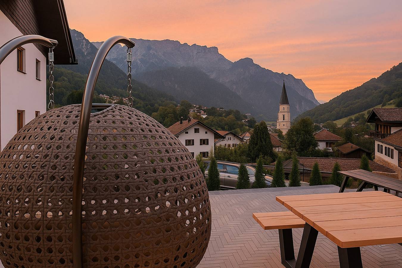 Ganze Ferienwohnung, Haus Schiller - Panorama-Ferienwohnung Untersbergblick für 4 Personen mit Terrasse, ruhige Lage in Göllstock, Marktschellenberg