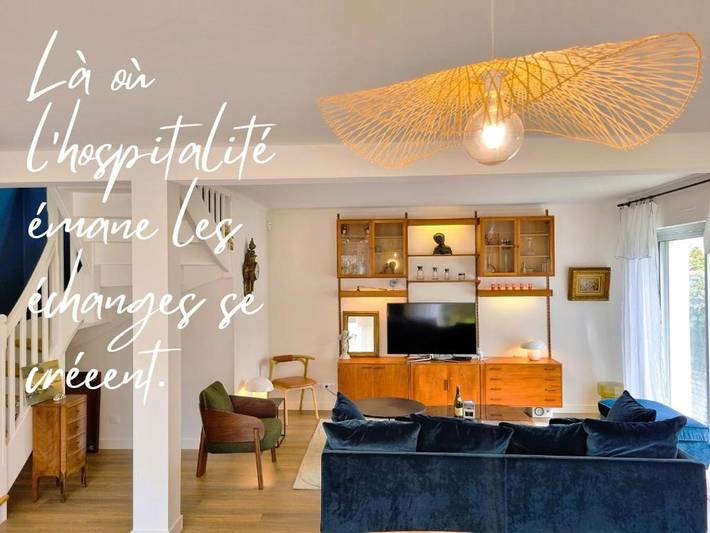 Location de vacances pour 8 personnes, avec jardin et vue dans Plage Saint-Sieu (Lancieux)