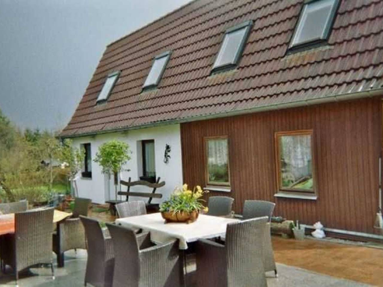 Ferienhaus am Kleinbauernhof Gersdorf bei Kühlungsborn - 3-Raum-Ferienhaus (max 4 Pers, 55m²) mit Gartenterrasse in Gersdorf, Biendorf