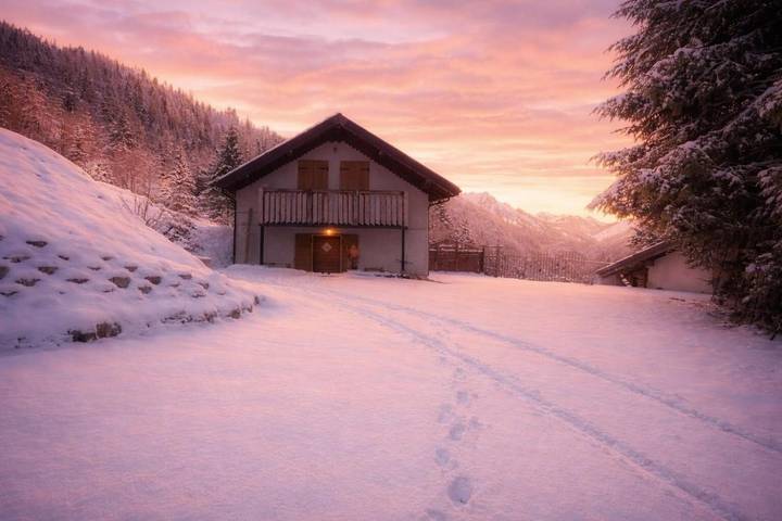 Chalet pour 4 personnes, avec jardin et balcon
