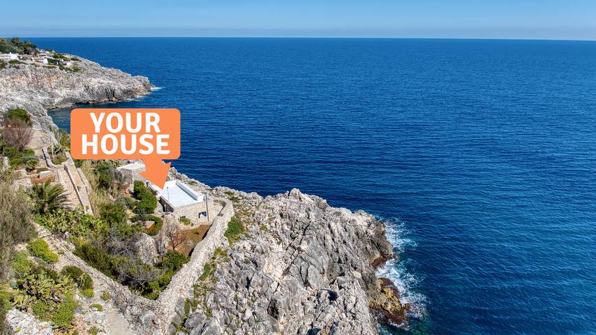 Trullo für 4 Personen, mit Terrasse und Meerblick sowie Garten, mit Haustier in Apulien - 3