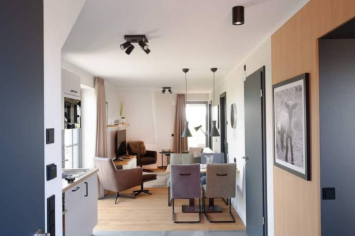 Ferienwohnung für 2 Personen, mit Garten und Sauna sowie Balkon in Grünendeich