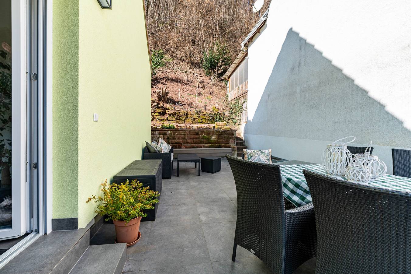 Ferienhaus 'Pfalzliebe' mit privater Terrasse und Wlan in Rinnthal, Südliche Weinstraße