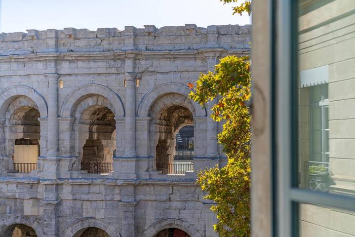 Gîte pour 4 personnes, avec Balcon et Terrasse ainsi que Jardin et Vue dans Arenes De Nimes