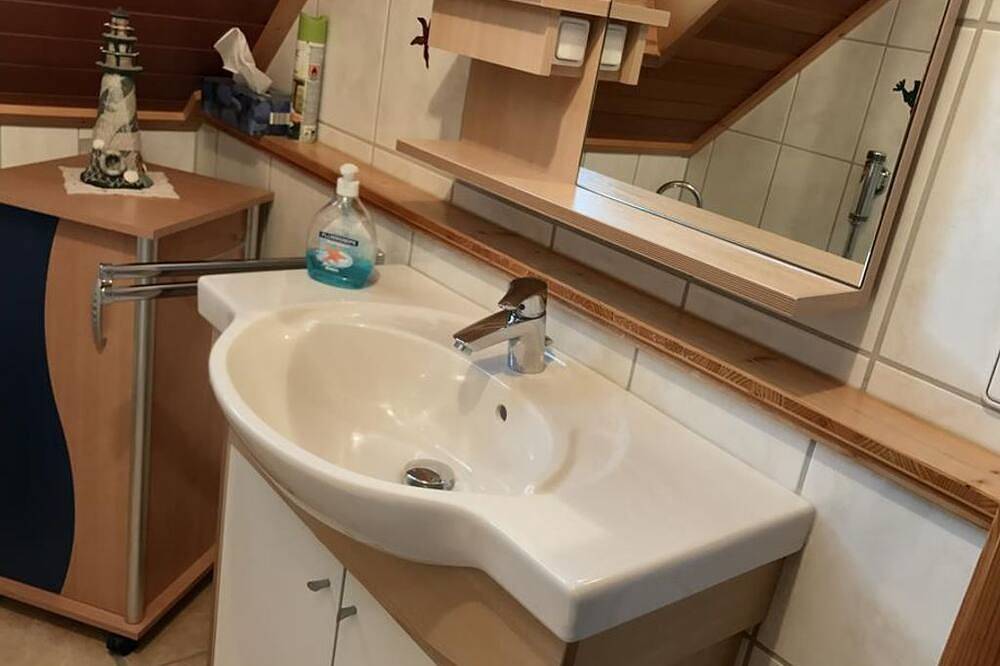 Ganze Wohnung, Haus Doris (Blick zur Burg) - Appartement/Fewo, Dusche, Wc, Balkon in Erlenbach bei Dahn, Landkreis Südwestpfalz