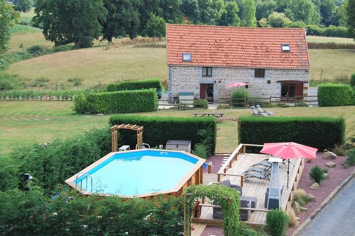 Maison de vacances pour 6 personnes, avec terrasse ainsi que jardin et piscine - 1