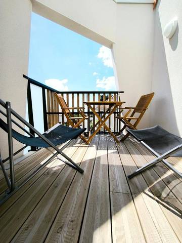 Gîte pour 2 personnes, avec vue et terrasse dans Plage des Rochelets