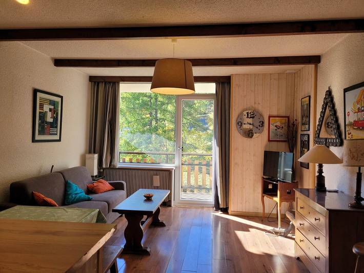 Studio pour 4 personnes, avec balcon à Pra-Loup