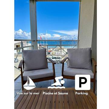 Gîte pour 4 personnes, avec vue et piscine ainsi que terrasse et sauna, animaux acceptés dans Plage Trez-Hir