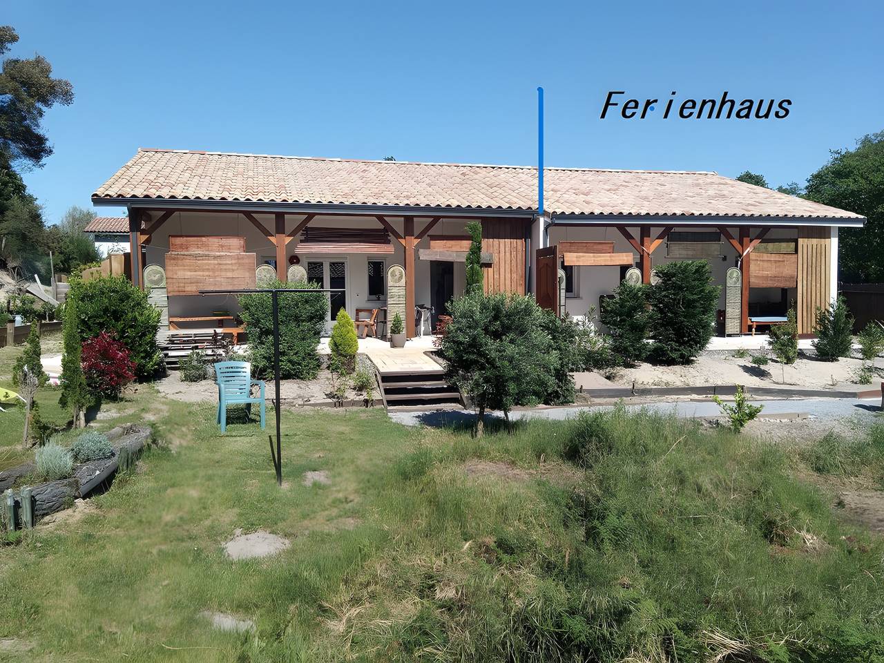 Maison de vacances neuve près de la plage, au calme, terrasse, 3 pers., navette & parking gratuits in Vielle-Saint-Girons, Côte d’Argent