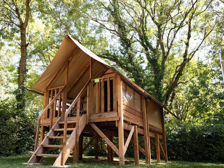 Camping Sites et Paysages - L'Etang de Brissac  - Zelt 2 personen - Zelt Insolite Nature Cyclo 1 ch. -Ohne Sanitäranlagen - Ohne Küche in Brissac-Quincé, Loire-Tal