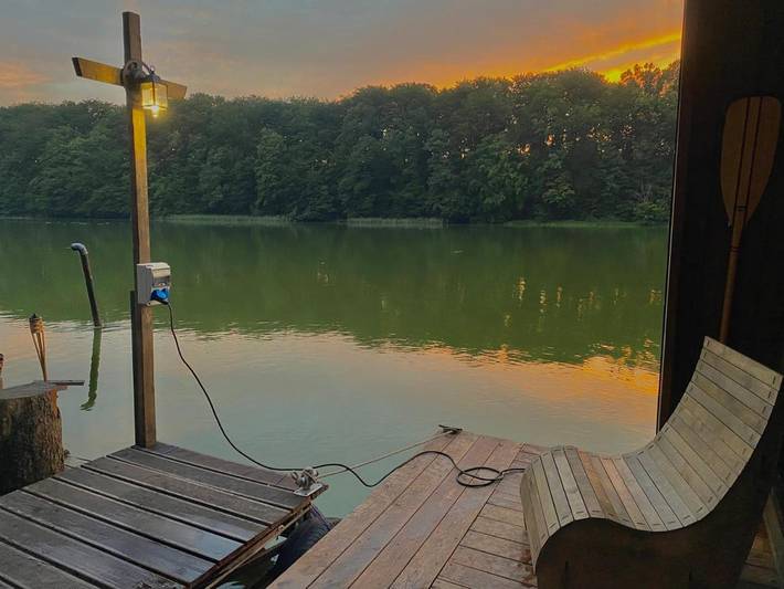 Boot für 4 Personen, mit Seeblick und Ausblick sowie Sauna und Garten in Polen - 4