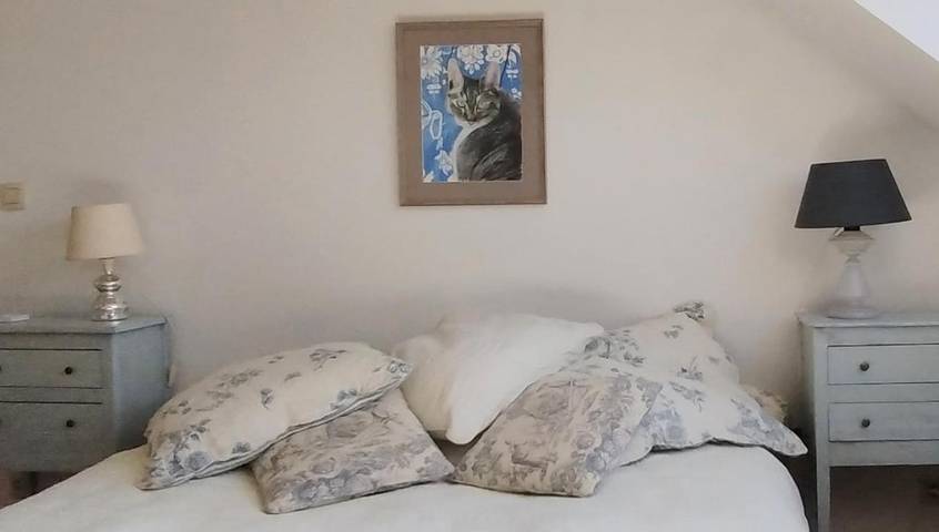 Chambre d’hôte pour 3 personnes, avec vue ainsi que terrasse et jardin