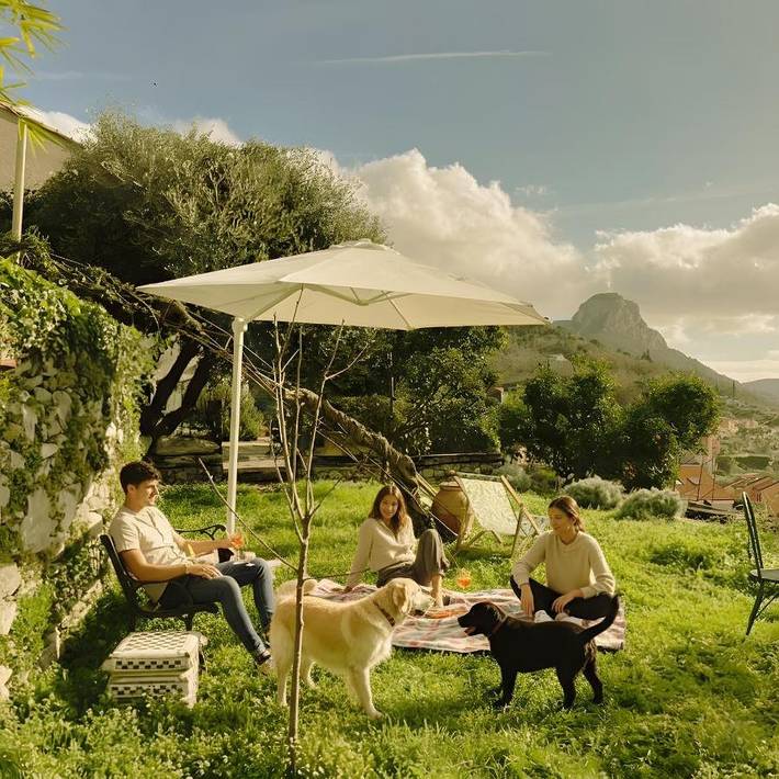 Ferienwohnung für 6 Personen, mit Garten und Ausblick