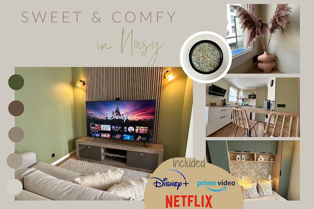 Apartamento entero, \"Sweet and Comfy\" with Netflix, Prime and Disney+ in Noisy-le-Grand, Sena-Saint Denis