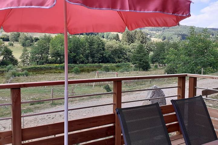 Cosy chalet with breathtaking views of the pond and valley in the Vosges mountains in Le Syndicat, Épinal und Umgebung