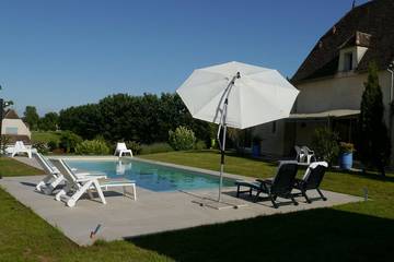 Gîte pour 6 personnes, avec terrasse et jardin à Saint-Martin-de-Gurson