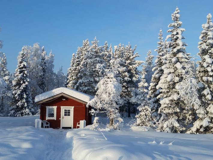 Ferienhaus für 4 Personen, mit Terrasse und Sauna, mit Haustier in Lappland (Schweden)
