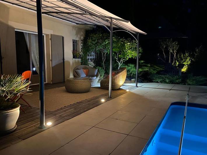Appartement de vacances pour 4 personnes, avec Terrasse ainsi que Jardin et Piscine