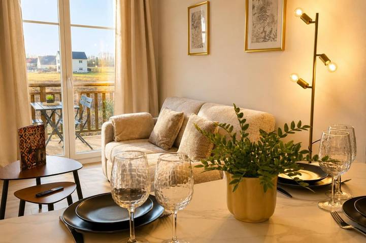 Appartement de vacances pour 4 personnes, avec Balcon et Terrasse ainsi que Piscine et Sauna
