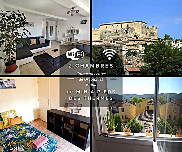 Gîte pour 4 personnes, avec vue, animaux acceptés dans Office De Tourisme De Greoux Les Bains