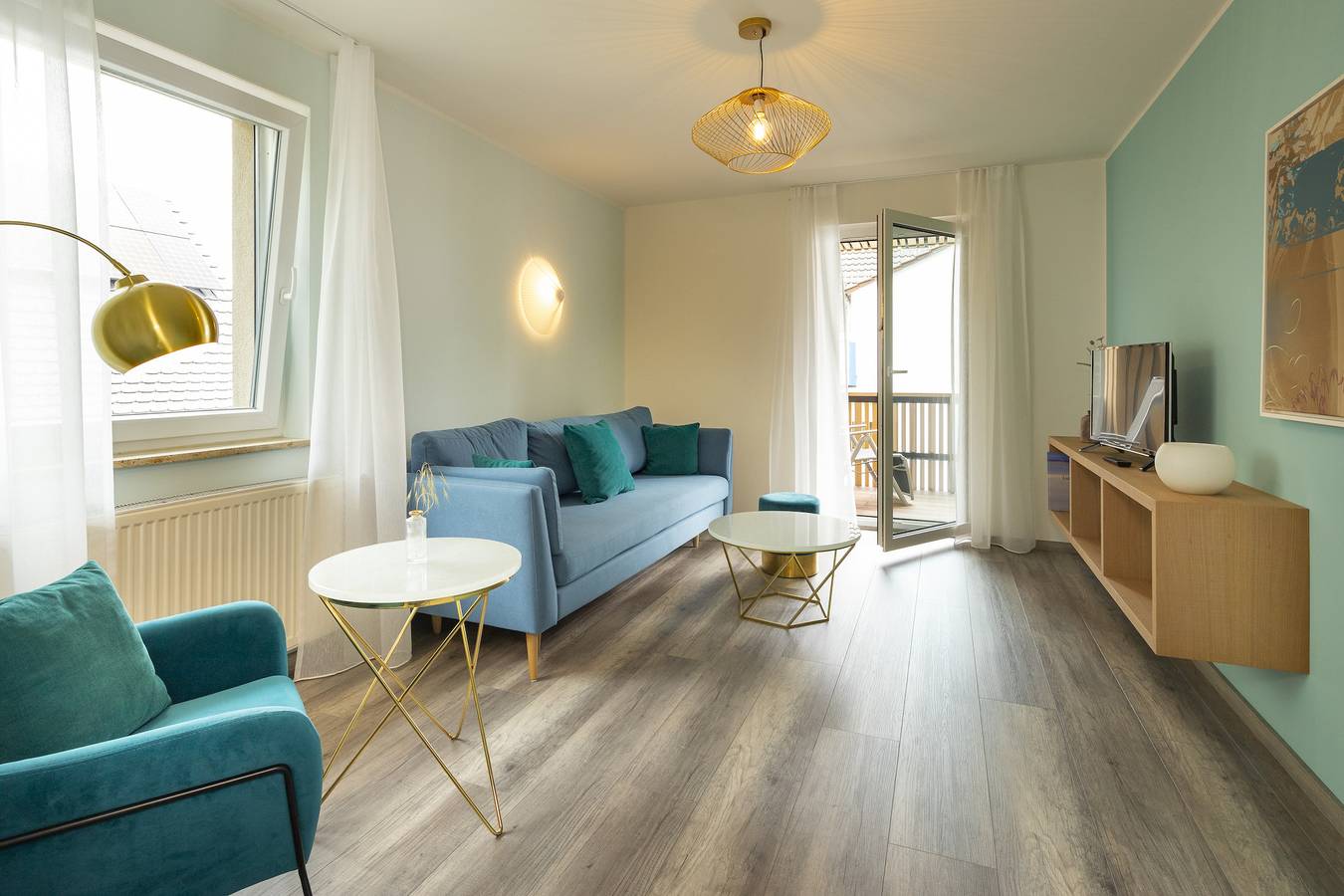 Ganze Ferienwohnung, Ferienhaus Rebhof - Apartment 6, 66qm, 1 Schlafzimmer, max. 2 Erwachsene + 2 Kinder in Nonnenhorn, Bayerisch Schwaben