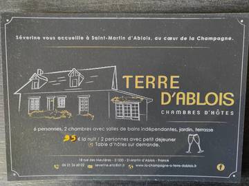Chambre d’hôte pour 4 personnes, avec jardin à Saint-Martin-d'Ablois