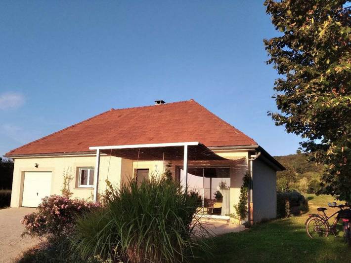 Maison de vacances pour 2 personnes, avec Terrasse ainsi que Jardin et Vue