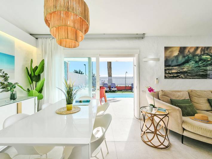 Gîte pour 4 personnes, avec jardin et vue ainsi que bassin pour enfant et terrasse à Playa de las Américas - 4
