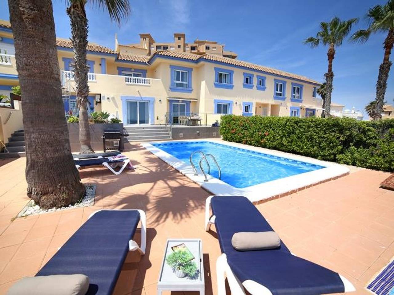 Spectacular seaside villa with private garden and pool in Los Miradores del Puerto, San Javier