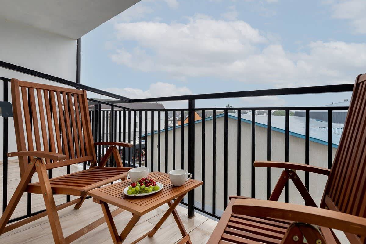 Ganze Wohnung, Ferienwohnung für 4 Personen mit Balkon/Terrasse in Dziwnówek, Wollin