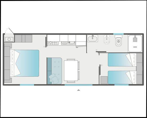 Feriendorf Le Marze Mobilehome Lodge Maremma für 5 Personen in Marina di Grosseto, Grosseto