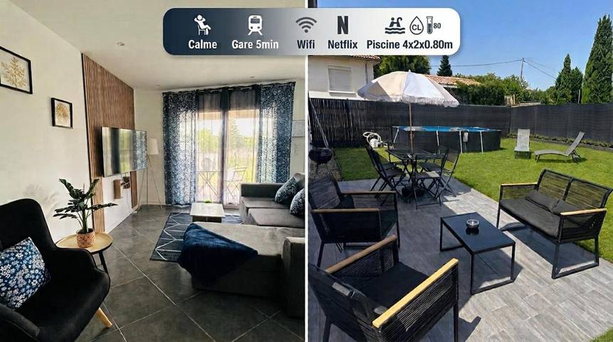 Casa de vacaciones para 8 personas, con piscina además de vistas y jardín - 1