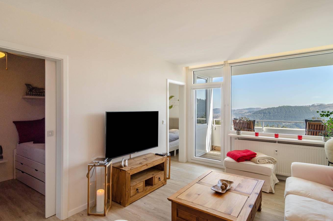 Appartamento intero, Appartamento 'Wolke8' con sauna privata, vista panoramica, balcone, Wi-Fi e posto auto in Hahnenklee, Goslar