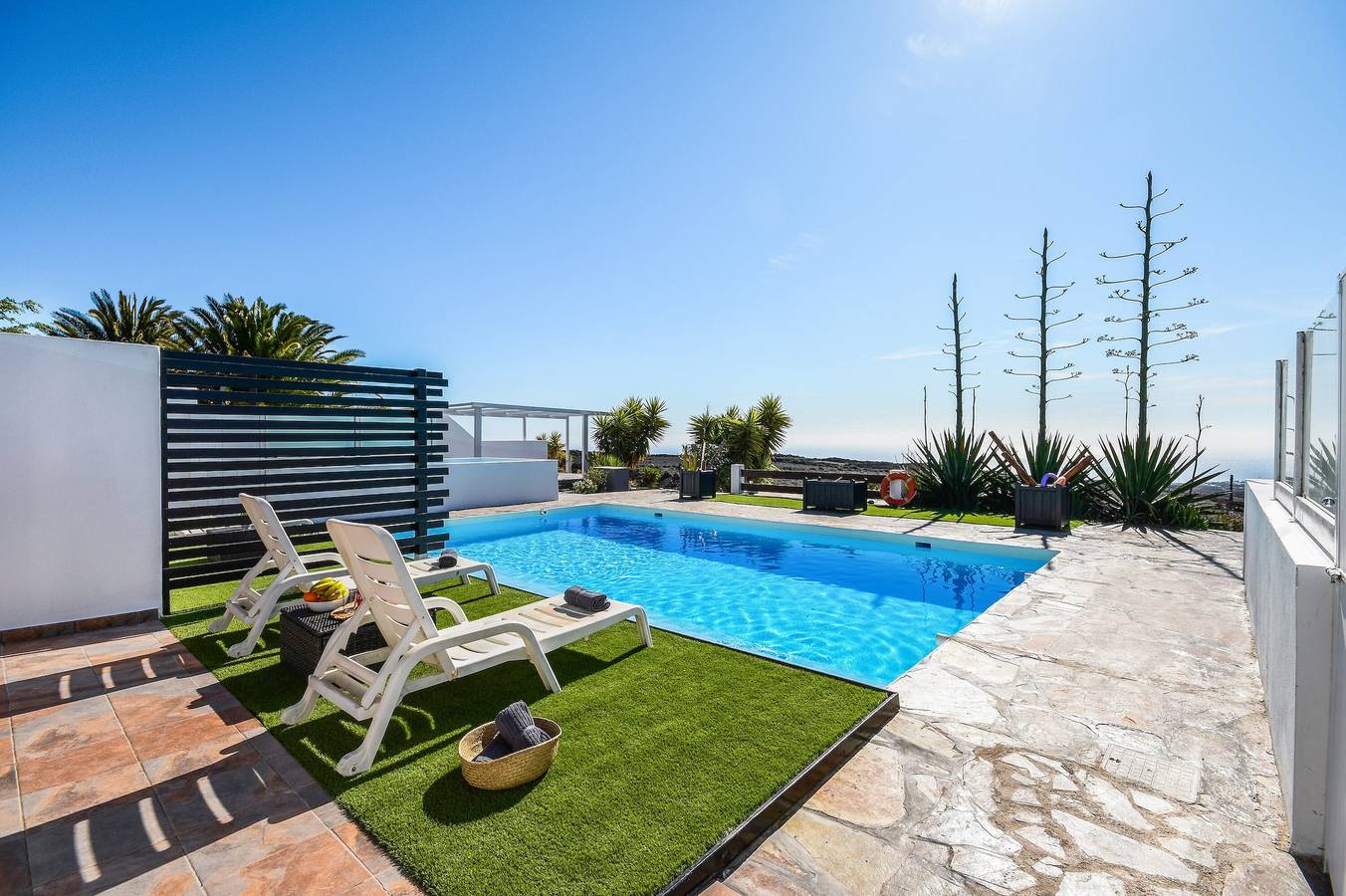 Ferienwohnung "Casa Amanecer 3" mit Meerblick, Bergblick, Pool & Terrasse in Mácher, Tías