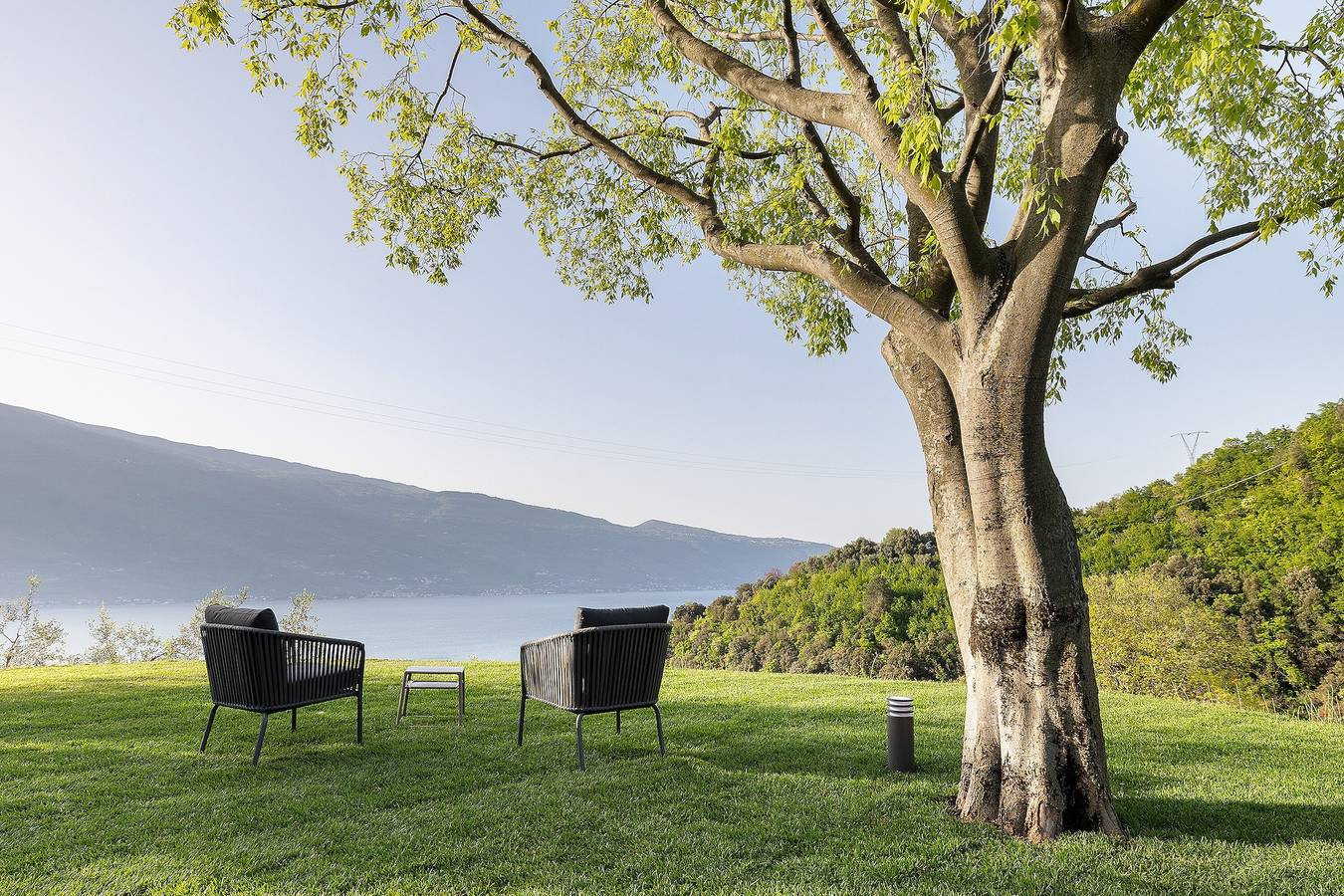 Geheel appartement, Vakantiewoning "Ca' Scaì Agrifugium Elià" met uitzicht op het meer, gemeenschappelijk zwembad en wifi in Tignale, Garda Bergen