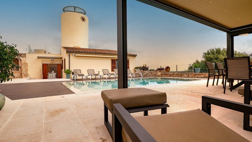 Finca 'Moli De Can Cristan' with Sea View, Wi-Fi, and Air Conditioning in Muro, North Majorca