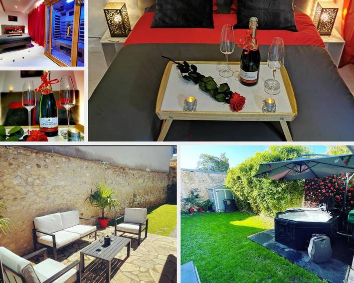 Location de vacances pour 4 personnes, avec Jacuzzi et Terrasse ainsi que Jardin et Sauna à Melun