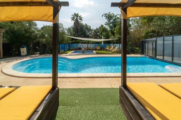 Maison d’hôte pour 8 personnes, avec jardin ainsi que bassin pour enfant et piscine, adapté aux familles à Canet-en-Roussillon