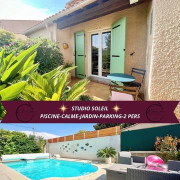 Gîte pour 2 personnes, avec piscine et jardin à Istres