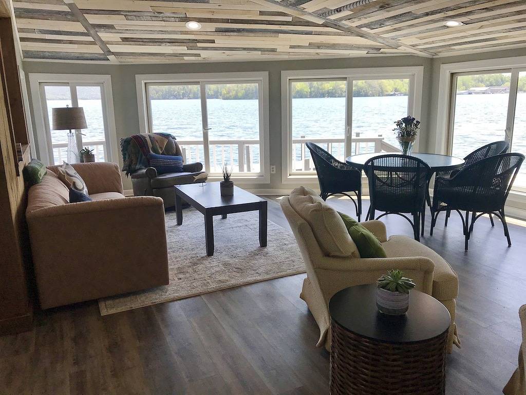 Lakefront house in the town of Bolton right on the water with private dock space in Bolton Landing, Adirondack Mountains